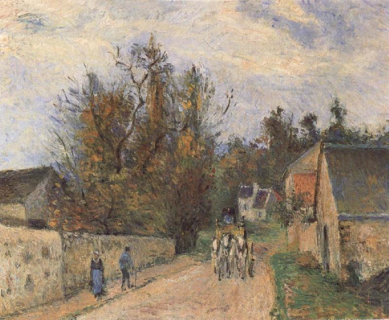 Camille Pissarro The Mailcoach The Road from Ennery to the Hermitage Germany oil painting art